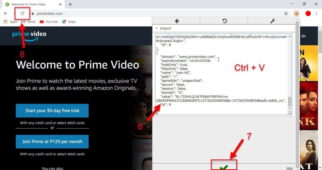 working amazon prime cookies for pc