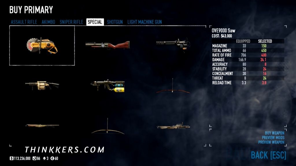 payday 2 unlock all weapon mods