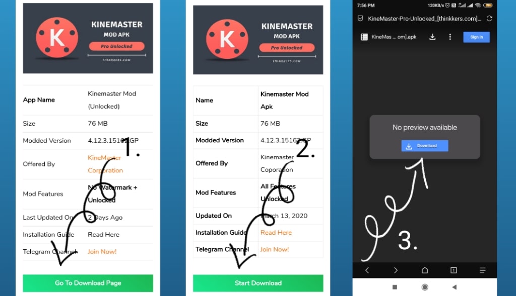 kinemaster pro apk no water mark android download full version