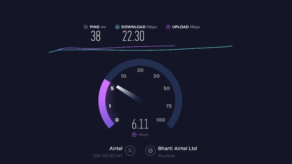 Check internet speed