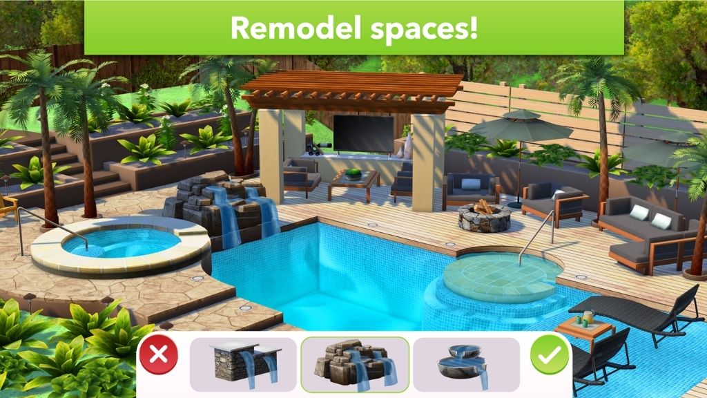 Remodel spaces