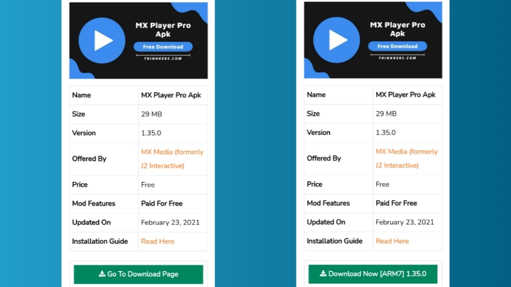 apk mx player pro free download