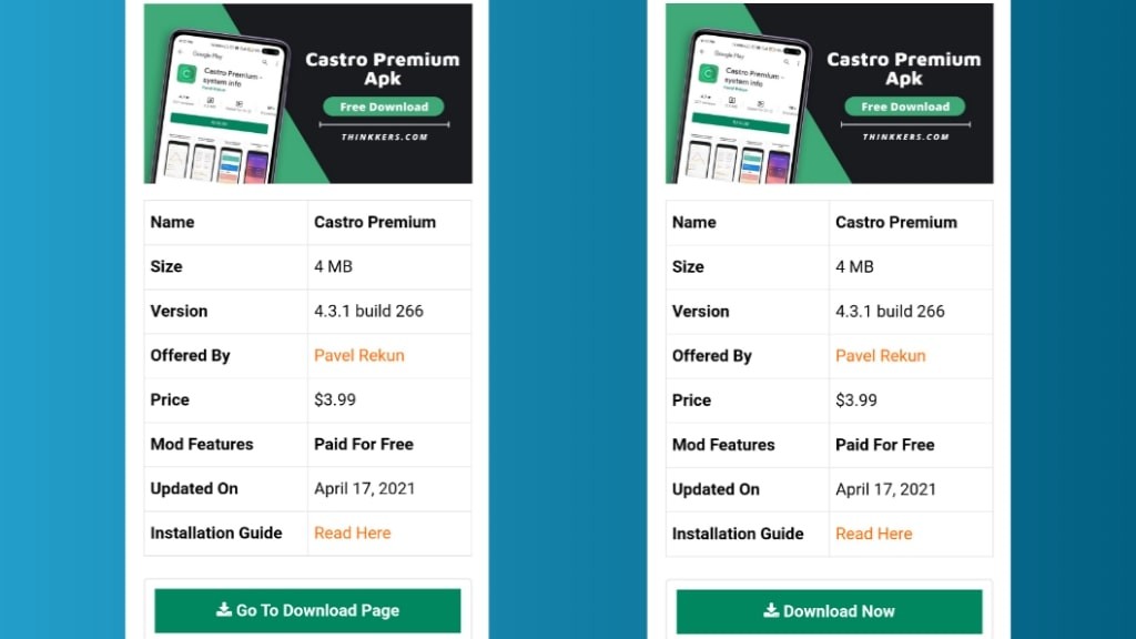 Castro Premium - system info Apk