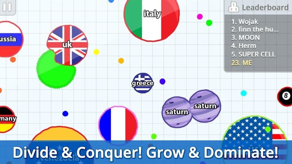 Is agar.io multiplayer anymore or is it completely fake multiplayer like  all the other IO games. : r/AndroidGaming